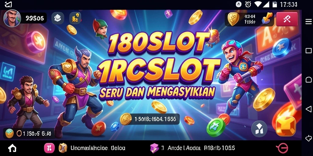 Tangkapan layar menunjukkan gameplay seru dari 180SLOT, menampilkan berbagai tema slot.
