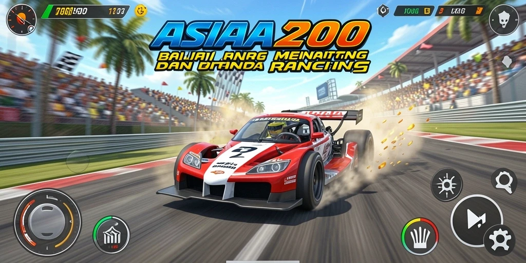 Tampilan gameplay ASIA200 yang seru dan mendebarkan.