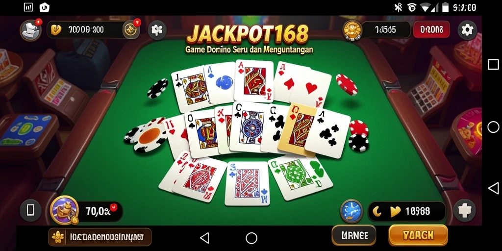 Screenshot gameplay <strong>JACKPOT168</strong> yang menunjukkan aksi seru dalam permainan Domino.