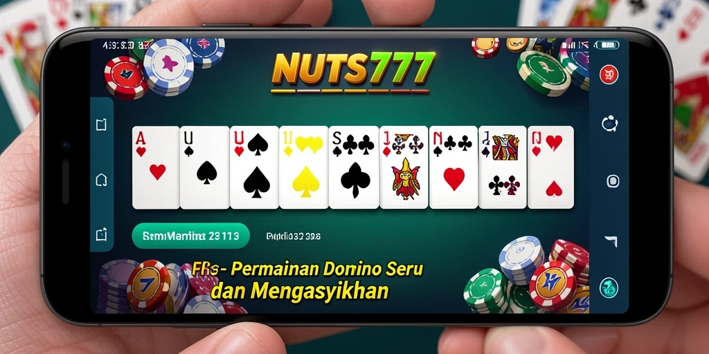 Screenshot gameplay NUTS777 menampilkan momen seru bermain Domino.