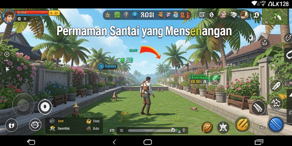 Tampilan gameplay seru OLX128 dengan grafis colorful.
