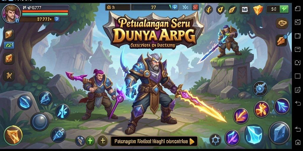 Tampilan mendebarkan dari gameplay ARPG yang penuh aksi.