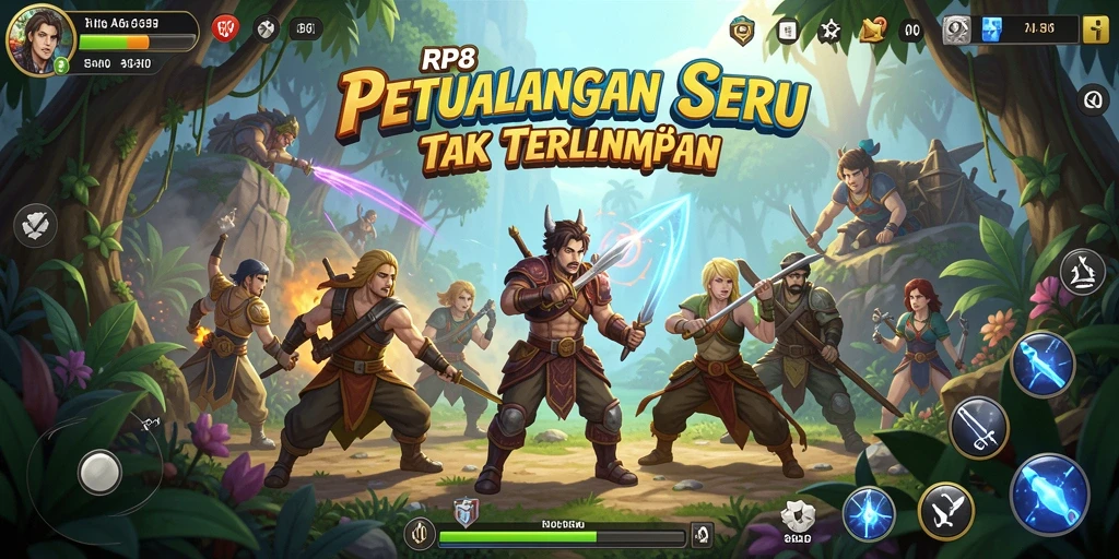 Tangkapan layar RP8 menampilkan aksi seru dalam petualangan yang mendebarkan.